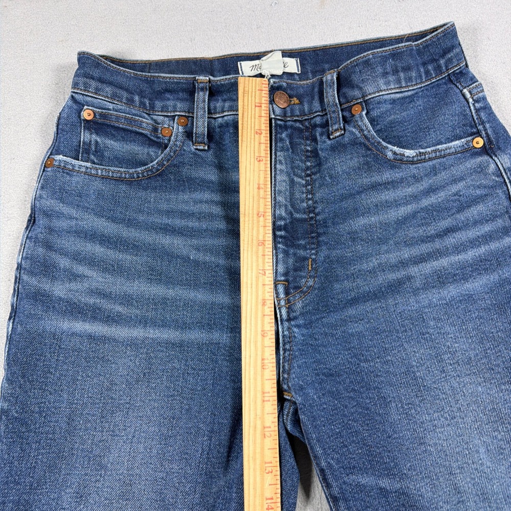 Madewell Slim Demi Boot Women 28 High Rise Stretch Blue Denim Jeans Minimalist - Picture 5 of 11